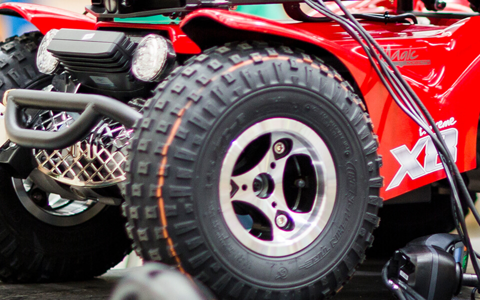 Four independent, high speed, high torque and high efficiency motors