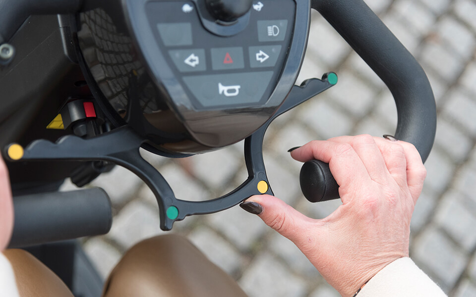 Ergonomically designed controls.