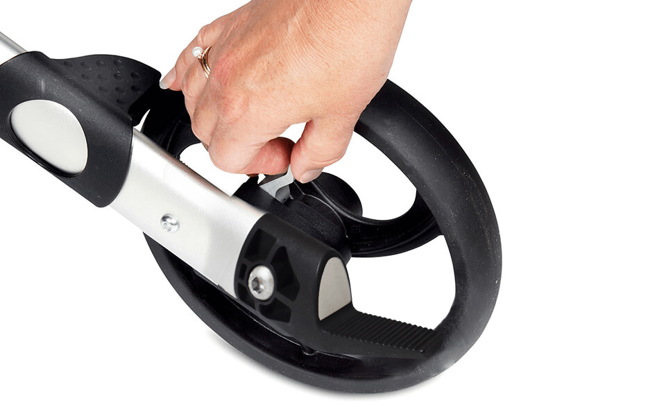 Adjustable slowdown brake promotes a steady walking pace