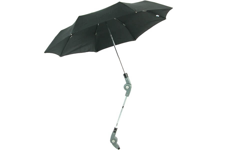 Adjustable rollator umbrella
