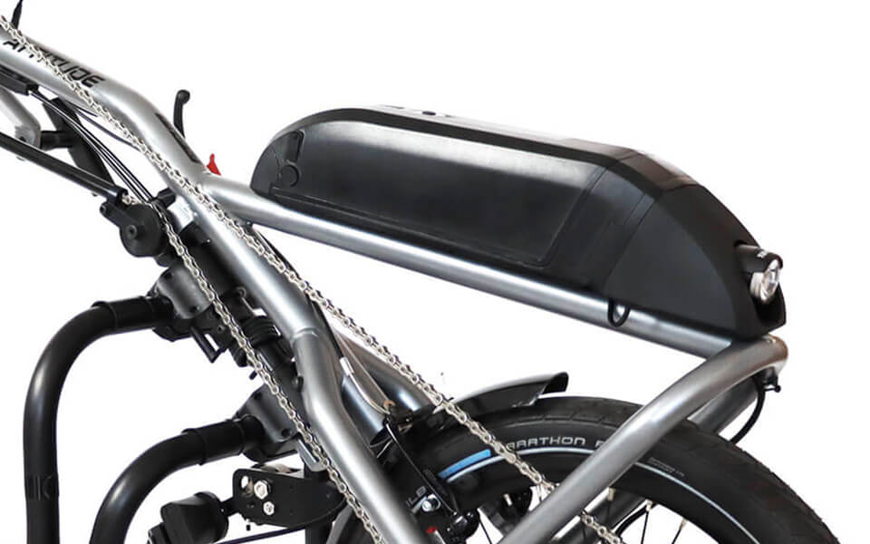 The manual hand-bike with the additional power to get you where you want to go.